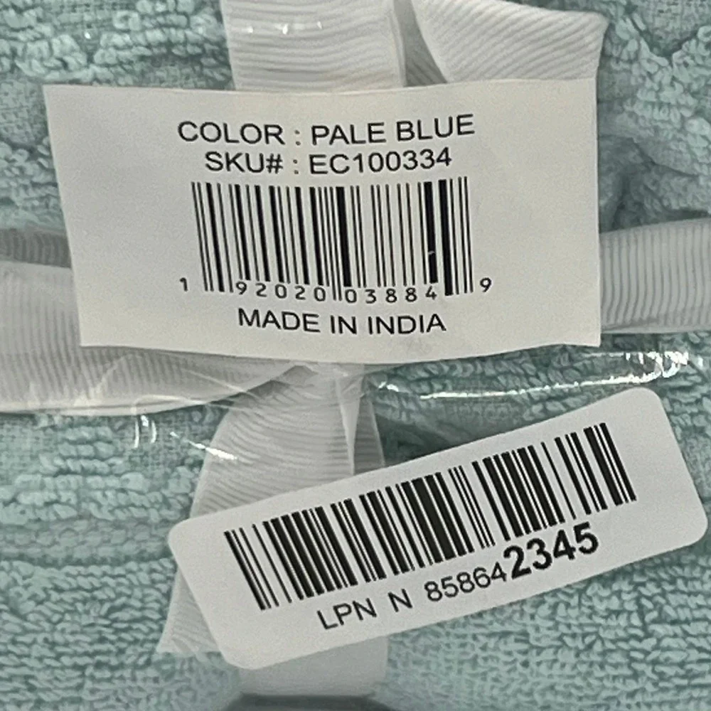 Great Bay Home Grayson Hand Towels 6 Pack Pale Blue 16x28 New
